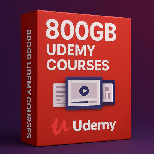 800GB Udemy Online Courses Mega Bundle Python, AI, Excel, Marketing