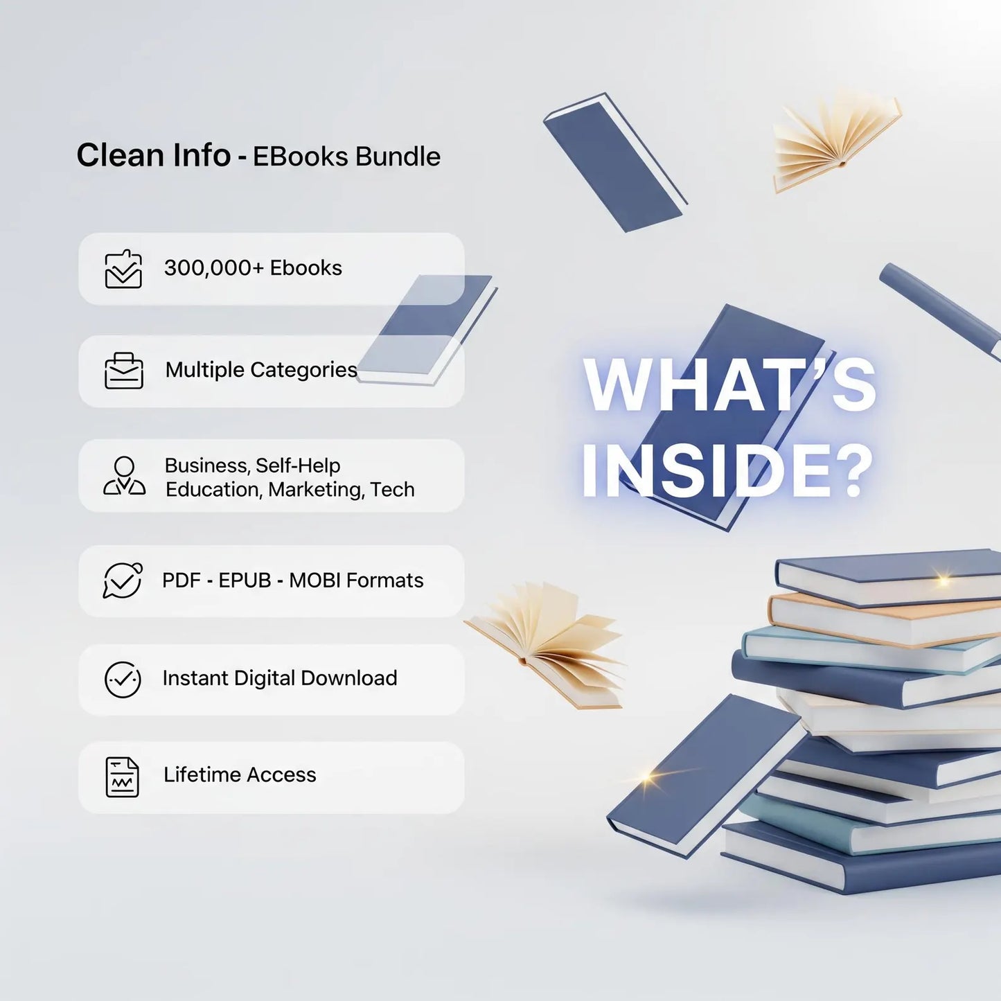 Premium eBooks Bundle | Digital Library| Business, Self-Help, Marketing, Finance, AI & More